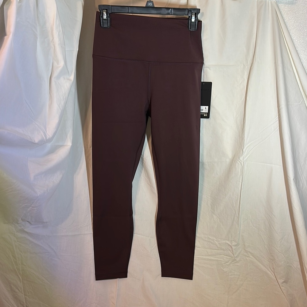 High-Waisted maroon 90 degree by reflex Leggings ankle length nwt